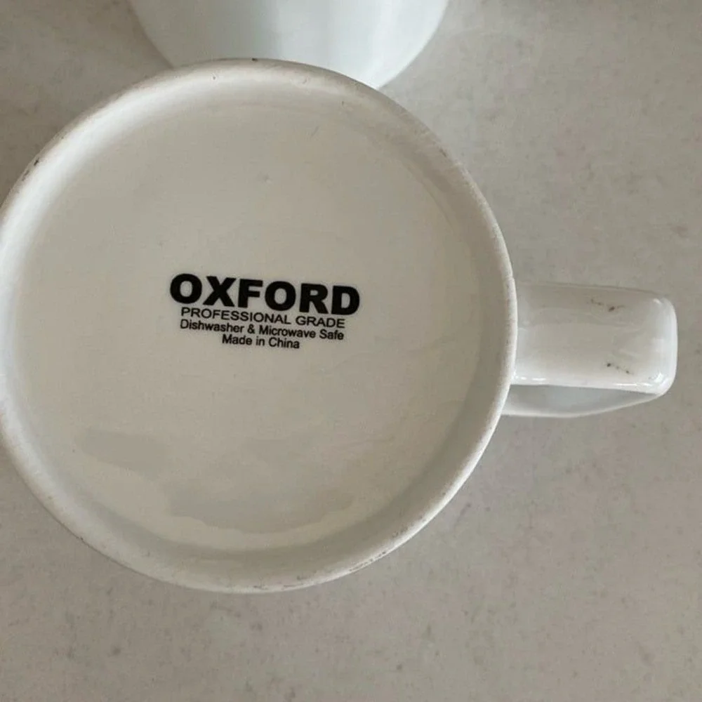 OXFORD White Classic Mug Set - 340cc (Set of 2)